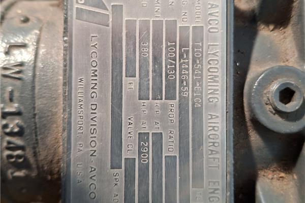 Lycoming TIO-541-E1C4 Core Engine L-1446-59 PMM Aircraft Wing Services
